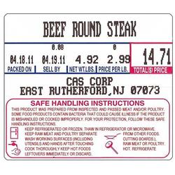 CAS LST-8030 Label, Non-UPC w/Safe Handling, 12 rolls 58 x 50 mm