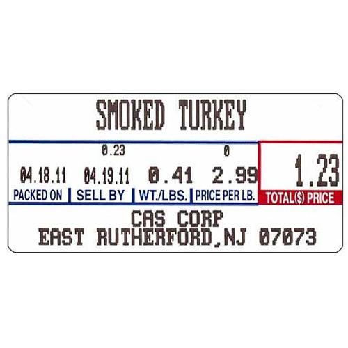 CAS LST-8000 Label, Non UPC -  1000 per roll 58 x 30 mm