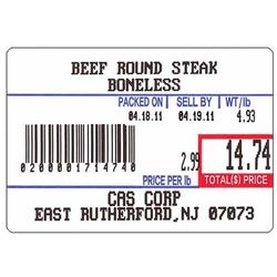 CAS LST-8010 Label, UPC  -  700 per roll 58 x 40 mm